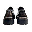 Maciejka 7725-01 Damen Schnürschuh aus dunklem Leder mit Glitzersteinchen, Lochmuster, Schnürung und stabiler schwarzer Profilsohle. Maciejka 7725-01 Damen Schnürschuh aus dunklem Leder mit Glitzersteinchen, Lochmuster, Schnürung und stabiler schwarzer Profilsohle.