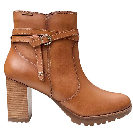 Pikolinos W7M-8806 CONNELLY Damen-Stiefelette in Brandy aus echtem Rindsleder mit Blockabsatz, 2 cm Plateau, seitlichem Reißverschluss und dekorativen Lederriemen – elegante braune Pikolinos... Pikolinos W7M-8806 CONNELLY Damen-Stiefelette in Brandy aus echtem Rindsleder mit Blockabsatz, 2 cm Plateau, seitlichem Reißverschluss und dekorativen Lederriemen – elegante braune Pikolinos...