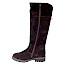 remonte R6581-25 Damen-Hochschaftstiefel in Braun aus echtem Rauleder mit remonteTEX, warmem Veloursfutter, Komfortweite G, flexiblem Vario-Schaft, Reißverschluss und herausnehmbarer Einlegesohle – brauner Winterstiefel bei kassedy.de.
