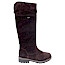 remonte R6581-25 Damen-Hochschaftstiefel in Braun aus echtem Rauleder mit remonteTEX, warmem Veloursfutter, Komfortweite G, flexiblem Vario-Schaft, Reißverschluss und herausnehmbarer Einlegesohle – brauner Winterstiefel bei kassedy.de.