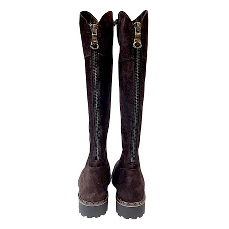 remonte R6581-25 Damen-Hochschaftstiefel in Braun aus echtem Rauleder mit remonteTEX, warmem Veloursfutter, Komfortweite G, flexiblem Vario-Schaft, Reißverschluss und herausnehmbarer Einlegesohle... remonte R6581-25 Damen-Hochschaftstiefel in Braun aus echtem Rauleder mit remonteTEX, warmem Veloursfutter, Komfortweite G, flexiblem Vario-Schaft, Reißverschluss und herausnehmbarer Einlegesohle...