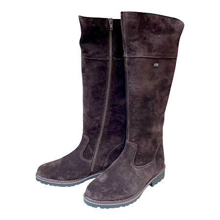 remonte R6581-25 Damen-Hochschaftstiefel in Braun aus echtem Rauleder mit remonteTEX, warmem Veloursfutter, Komfortweite G, flexiblem Vario-Schaft, Reißverschluss und herausnehmbarer Einlegesohle... remonte R6581-25 Damen-Hochschaftstiefel in Braun aus echtem Rauleder mit remonteTEX, warmem Veloursfutter, Komfortweite G, flexiblem Vario-Schaft, Reißverschluss und herausnehmbarer Einlegesohle...
