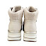 Remonte Damen-Stiefelette in Offwhite Metallic aus Echtleder mit warmer Innenausstattung, Schnürung, seitlichem Reißverschluss und erhöhter Sohle. Remonte Damen-Stiefelette in Offwhite Metallic aus Echtleder mit warmer Innenausstattung, Schnürung, seitlichem Reißverschluss und erhöhter Sohle.