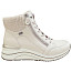Remonte Damen-Stiefelette in Offwhite Metallic aus Echtleder mit warmer Innenausstattung, Schnürung, seitlichem Reißverschluss und erhöhter Sohle. Remonte Damen-Stiefelette in Offwhite Metallic aus Echtleder mit warmer Innenausstattung, Schnürung, seitlichem Reißverschluss und erhöhter Sohle.