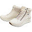 Remonte Damen-Stiefelette in Offwhite Metallic aus Echtleder mit warmer Innenausstattung, Schnürung, seitlichem Reißverschluss und erhöhter Sohle. Remonte Damen-Stiefelette in Offwhite Metallic aus Echtleder mit warmer Innenausstattung, Schnürung, seitlichem Reißverschluss und erhöhter Sohle.