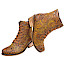 Maciejka 7688-29 Damen-Stiefelette aus Echtleder in Braun, Cognac und Gold mit floraler Musterung, Schnürung, Reißverschluss und Absatz. Maciejka 7688-29 Damen-Stiefelette aus Echtleder in Braun, Cognac und Gold mit floraler Musterung, Schnürung, Reißverschluss und Absatz.