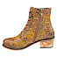 Maciejka 7688-29 Damen-Stiefelette aus Echtleder in Braun, Cognac und Gold mit floraler Musterung, Schnürung, Reißverschluss und Absatz. Maciejka 7688-29 Damen-Stiefelette aus Echtleder in Braun, Cognac und Gold mit floraler Musterung, Schnürung, Reißverschluss und Absatz.
