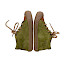 Naturino 2012889 02 3F92 COCOON Lauflernschuh in Woods-Nocciola Grün und Braun aus weichem Veloursleder mit Schnürung, Lederfutter und rutschhemmender Gummisohle.