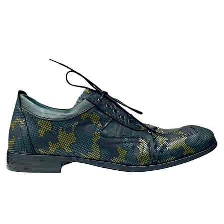 Kristofer 1401 Herren Schnürer Olive Camouflage – exklusiver Vollleder-Schnürschuh aus butterweichem Echtleder mit außergewöhnlichem Camouflage-Design | Komfortabel und hochwertig bei... Kristofer 1401 Herren Schnürer Olive Camouflage – exklusiver Vollleder-Schnürschuh aus butterweichem Echtleder mit außergewöhnlichem Camouflage-Design | Komfortabel und hochwertig bei...