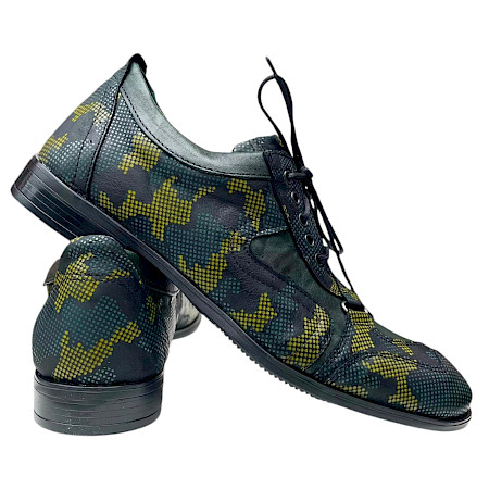 Kristofer 1401 Herren Schnürer Olive Camouflage – exklusiver Vollleder-Schnürschuh aus butterweichem Echtleder mit außergewöhnlichem Camouflage-Design | Komfortabel und hochwertig bei... Kristofer 1401 Herren Schnürer Olive Camouflage – exklusiver Vollleder-Schnürschuh aus butterweichem Echtleder mit außergewöhnlichem Camouflage-Design | Komfortabel und hochwertig bei...
