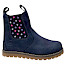 Lotta & Emil Chelsea Boot Winter in Blau mit buntem Sterneinsatz, warmer Fütterung, herausnehmbarer Innensohle und profilierter Laufsohle für Kinder.