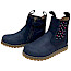 Lotta & Emil Chelsea Boot Winter in Blau mit buntem Sterneinsatz, warmer Fütterung, herausnehmbarer Innensohle und profilierter Laufsohle für Kinder.