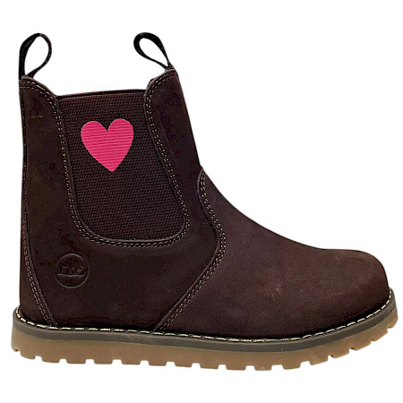 Lotta & Emil Chelsea Boot Winter in Braun mit pinkem Herz, warmem Merinofleece-Futter, Nubukleder, flexibler Profilsohle, Reißverschluss und herausnehmbarer Innensohle – Chelsea Boots für Kinder... Lotta & Emil Chelsea Boot Winter in Braun mit pinkem Herz, warmem Merinofleece-Futter, Nubukleder, flexibler Profilsohle, Reißverschluss und herausnehmbarer Innensohle – Chelsea Boots für Kinder...