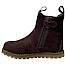Lotta & Emil Chelsea Boot Winter in Braun mit pinkem Herz, warmem Merinofleece-Futter, Nubukleder, flexibler Profilsohle, Reißverschluss und herausnehmbarer Innensohle – Chelsea Boots für Kinder bei Kassedy.