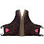 Lotta & Emil Chelsea Boot Winter in Braun mit pinkem Herz, warmem Merinofleece-Futter, Nubukleder, flexibler Profilsohle, Reißverschluss und herausnehmbarer Innensohle – Chelsea Boots für Kinder bei Kassedy.