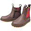 Lotta & Emil Chelsea Boot aus Ölleder mit Lederfutter, herausnehmbarer Innensohle und elastischem Einsatz in Pink und Orange. Lotta & Emil Chelsea Boot aus Ölleder mit Lederfutter, herausnehmbarer Innensohle und elastischem Einsatz in Pink und Orange.