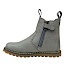 Lotta & Emil Chelsea Boot in Flieder und Grün aus Ölleder, kaltgefütterter Unisex-Kinderboot mit elastischem Einsatz, herausnehmbarer Innensohle und Profilsohle.