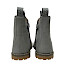 Lotta & Emil Chelsea Boot in Flieder und Grün aus Ölleder, kaltgefütterter Unisex-Kinderboot mit elastischem Einsatz, herausnehmbarer Innensohle und Profilsohle.