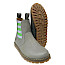 Lotta & Emil Chelsea Boot in Flieder und Grün aus Ölleder, kaltgefütterter Unisex-Kinderboot mit elastischem Einsatz, herausnehmbarer Innensohle und Profilsohle.