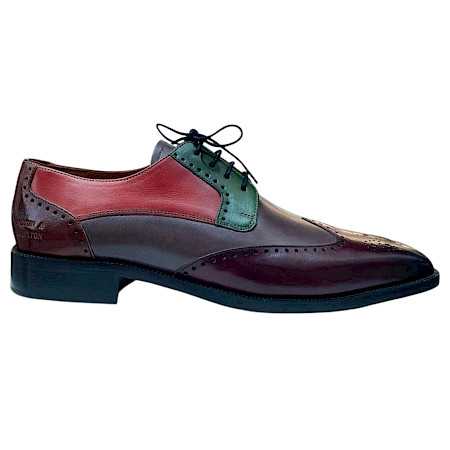 Melvin & Hamilton Jeff 14 Herrenschnürschuh in Bordeaux Multi aus pflanzlich gegerbtem Leder. Eleganter Herrenschuh mit Farbkombination aus Bordeaux, Taupe, Grün und Rot, hochwertigem Lederfutter... Melvin & Hamilton Jeff 14 Herrenschnürschuh in Bordeaux Multi aus pflanzlich gegerbtem Leder. Eleganter Herrenschuh mit Farbkombination aus Bordeaux, Taupe, Grün und Rot, hochwertigem Lederfutter...