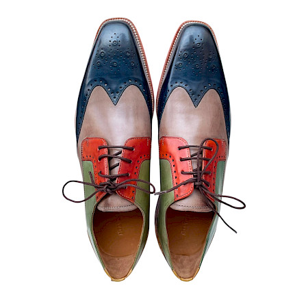 Melvin & Hamilton Jeff 14 Herrenschnürschuh in Blau Multi aus pflanzlich gegerbtem Leder. Eleganter Businessschuh mit mehrfarbigem Design in Dunkelblau, Taupe, Grün und Cognac, hochwertigem... Melvin & Hamilton Jeff 14 Herrenschnürschuh in Blau Multi aus pflanzlich gegerbtem Leder. Eleganter Businessschuh mit mehrfarbigem Design in Dunkelblau, Taupe, Grün und Cognac, hochwertigem...