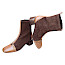 Hispanitas BHI265916 VARSOVIA Damen-Stiefelette in Espresso-Braun mit weichem Materialmix, cognacfarbenen Kontrastdetails, goldfarbener Schmuckschließe, seitlichem Reißverschluss und Blockabsatz – elegante braune Hispanitas Stiefelette bei kassedy.de.