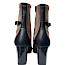 Hispanitas Bangkok Damen-Stiefelette in Soho-Black aus Leder mit taupebrauner Oberfläche, schwarzen Lederdetails, Schnallenriemen, seitlichem Reißverschluss und ca. 4,5 cm Absatz – elegante Hispanitas Leder-Stiefelette bei kassedy.de.