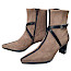 Hispanitas Bangkok Damen-Stiefelette in Soho-Black aus Leder mit taupebrauner Oberfläche, schwarzen Lederdetails, Schnallenriemen, seitlichem Reißverschluss und ca. 4,5 cm Absatz – elegante Hispanitas Leder-Stiefelette bei kassedy.de.