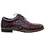 Kristofer 1412 Herren-Schnürschuh in Lila und Bordeaux mit markanter Reptil-Optik, unterschiedlichen Lederstrukturen und eleganter Linienführung – extravaganter Herrenschuh bei kassedy.de.
