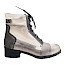 Charme Etnic 62 Damen-Stiefelette aus Echtleder in Creme, Beige und Taupe mit Schnürung, seitlichem Reißverschluss, Fütterung und kleinem Absatz. Charme Etnic 62 Damen-Stiefelette aus Echtleder in Creme, Beige und Taupe mit Schnürung, seitlichem Reißverschluss, Fütterung und kleinem Absatz.