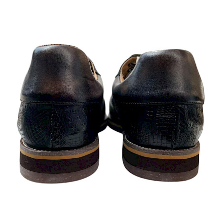 Enzo Vita Achille 02 Herren-Schnürschuh in Moutarde, Schwarz und Olive aus Naturleder mit auffälliger Reptil- und Schlangenoptik, Lederfutter und flexibler Laufsohle – extravaganter Herrenschuh... Enzo Vita Achille 02 Herren-Schnürschuh in Moutarde, Schwarz und Olive aus Naturleder mit auffälliger Reptil- und Schlangenoptik, Lederfutter und flexibler Laufsohle – extravaganter Herrenschuh...