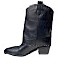 Carmela 161961 Damen-Leder-Boot in Schwarz mit Western-Stickereien, dekorativen Nieten, leicht spitzer Schuhform und Blockabsatz – schwarzer Cowboy-Boot für Damen bei kassedy.de.